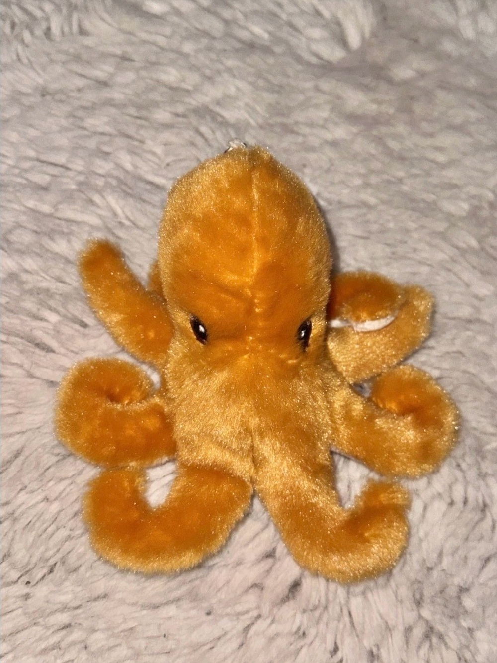 6 Inch Eco Pals Orange Octopus Plush Keychain